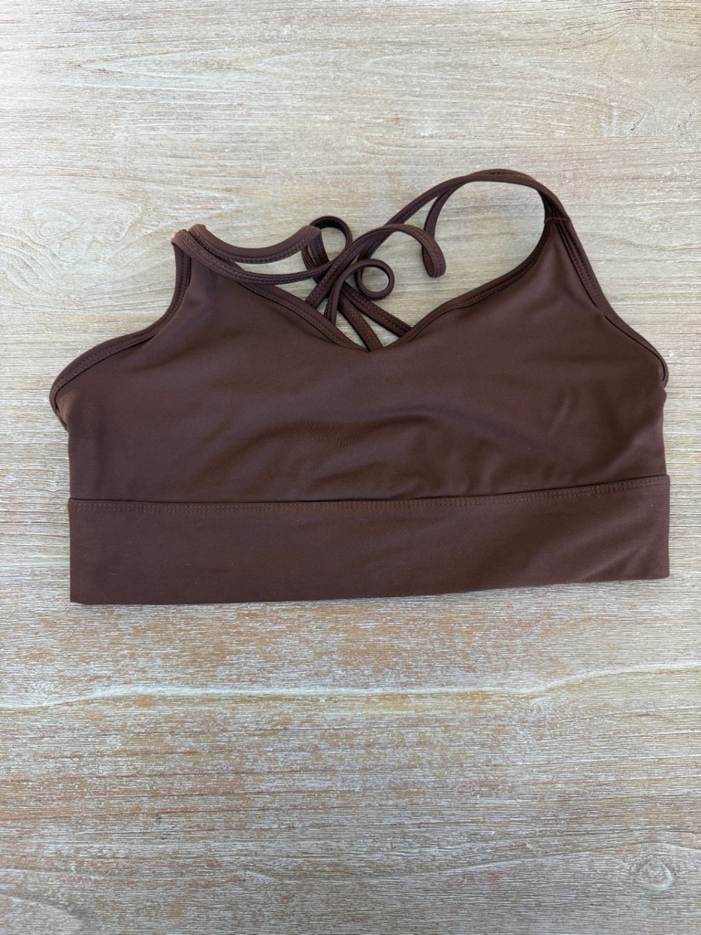 Madewell MWL Line Racerback Athleisure Top in Chocolate Brown. Size M, Women’s